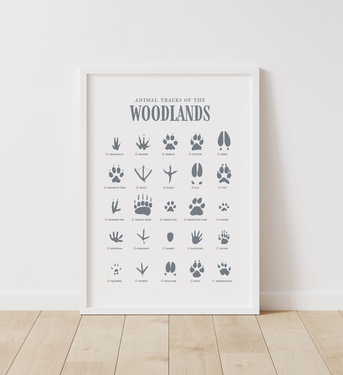 Animal Tracks Print - Blue