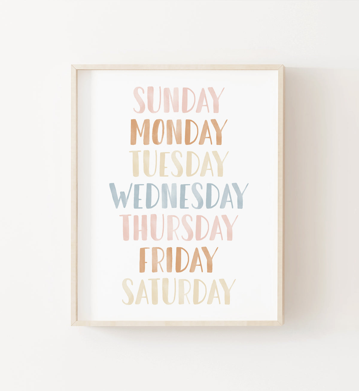 Days of the Week Print - BHCP