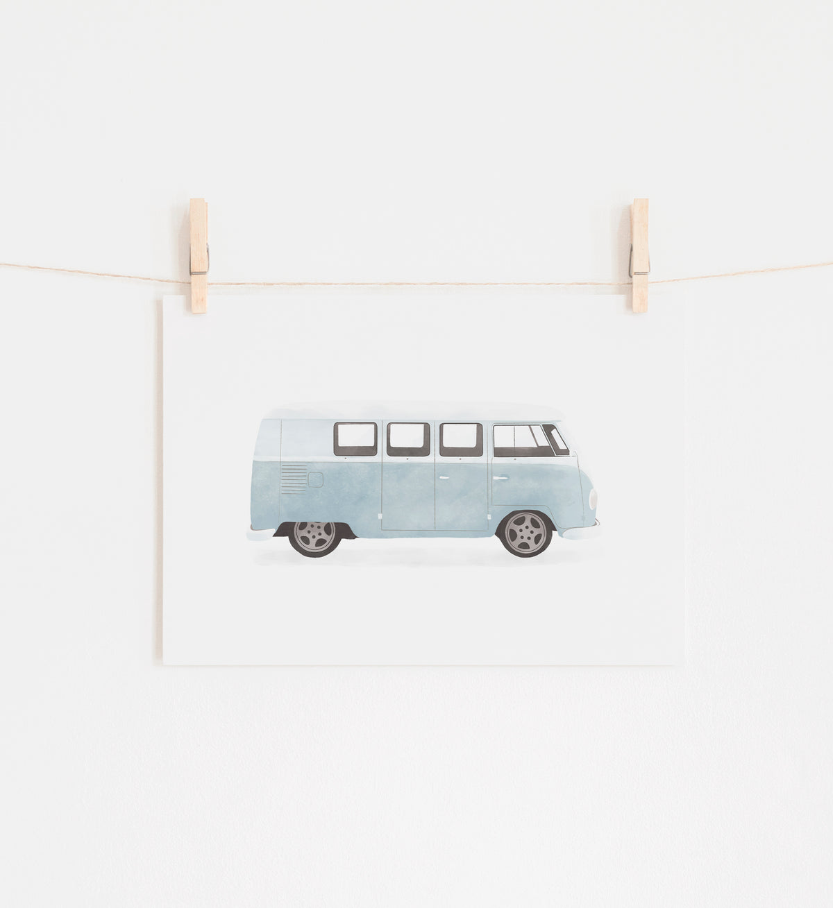 Retro Van Print - Blue
