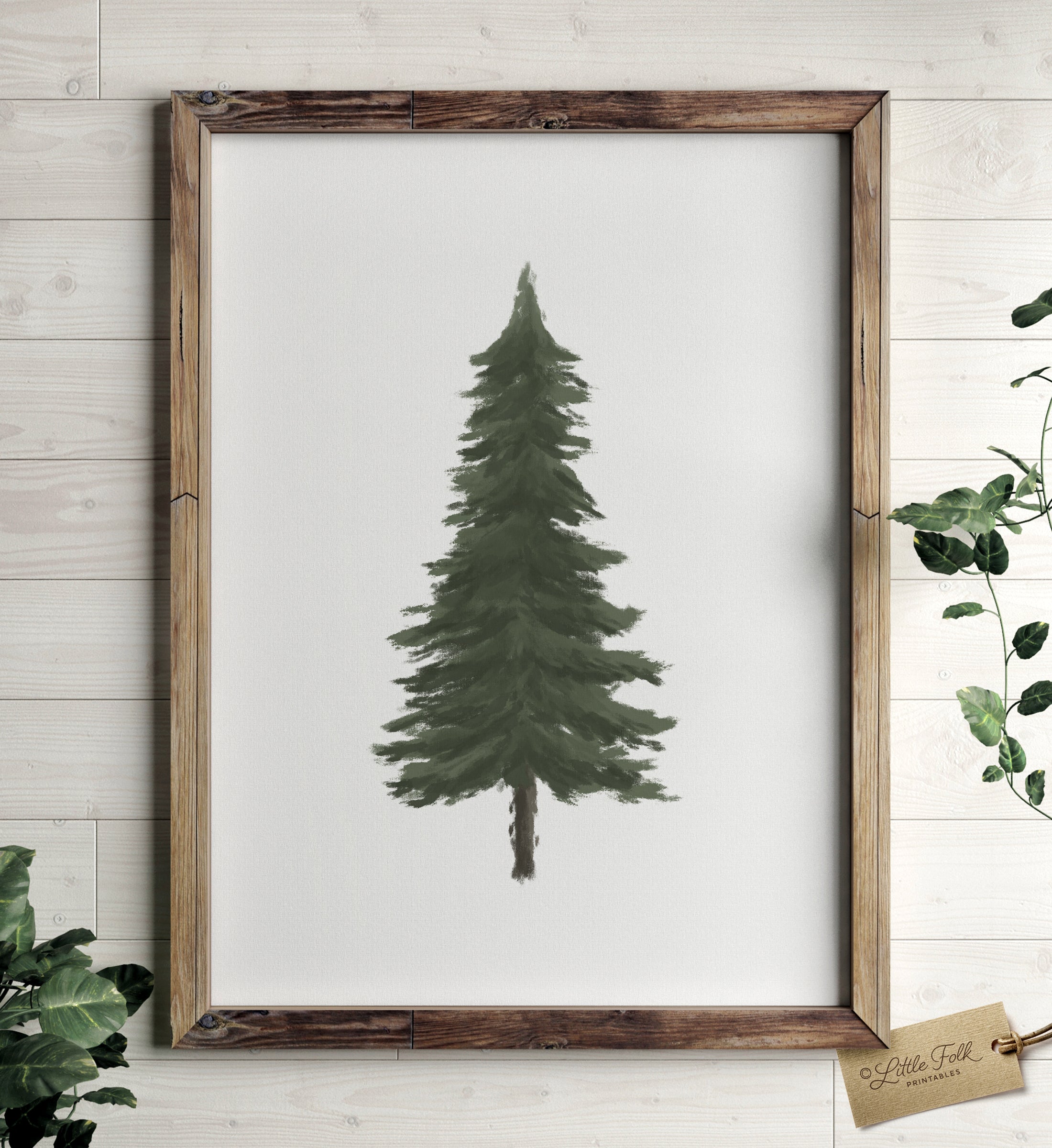 Pine Tree Print Little Folk Printables