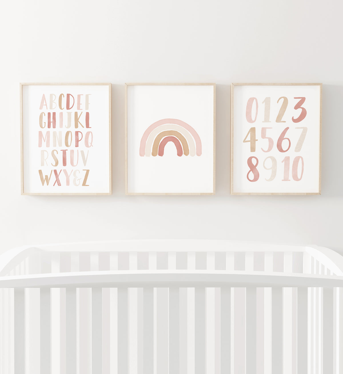 Rainbow, Alphabet &amp; Numbers Set of 3 Prints - PNCP