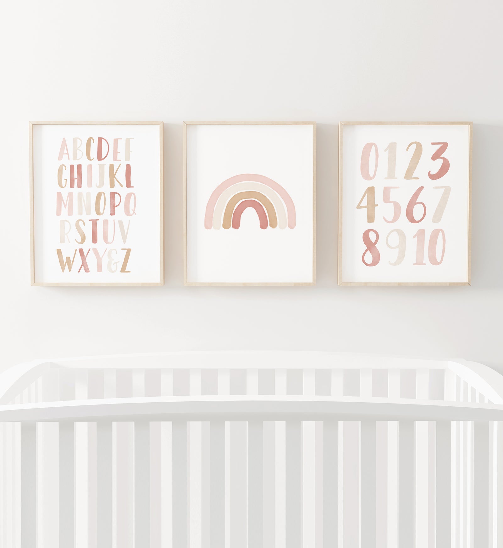 Rainbow, Alphabet & Numbers Set of 3 Prints - PNCP