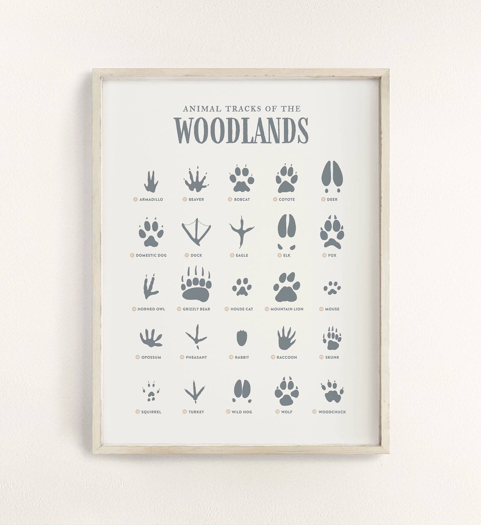 Animal Tracks Print - Blue