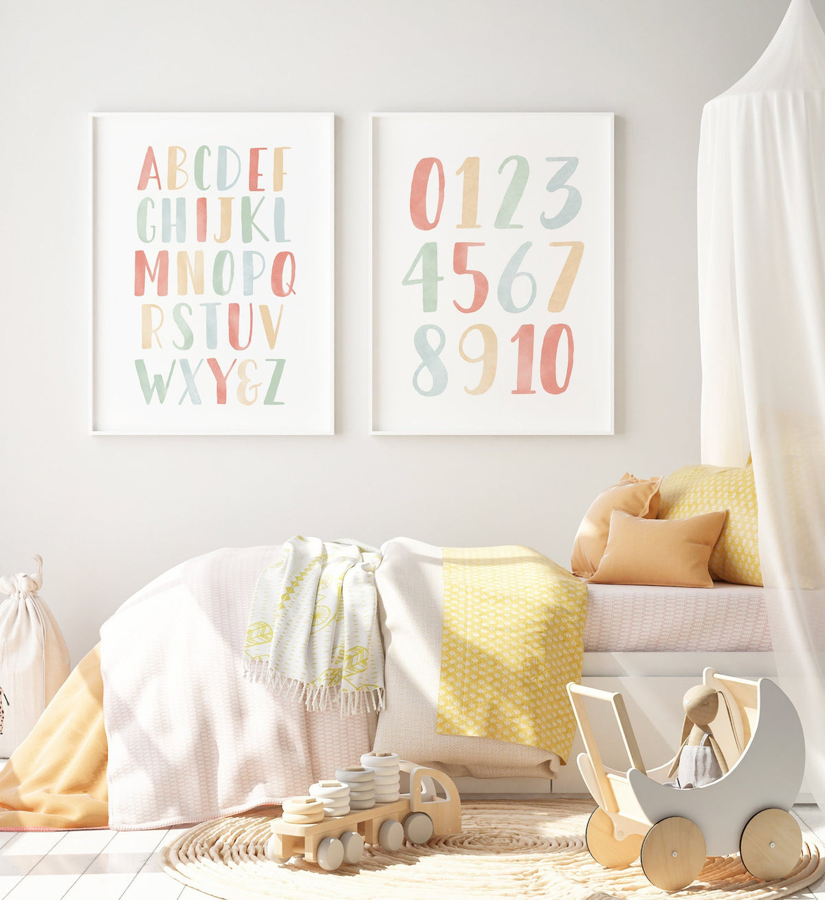Alphabet and Numbers Set of 2 Prints - RBCP
