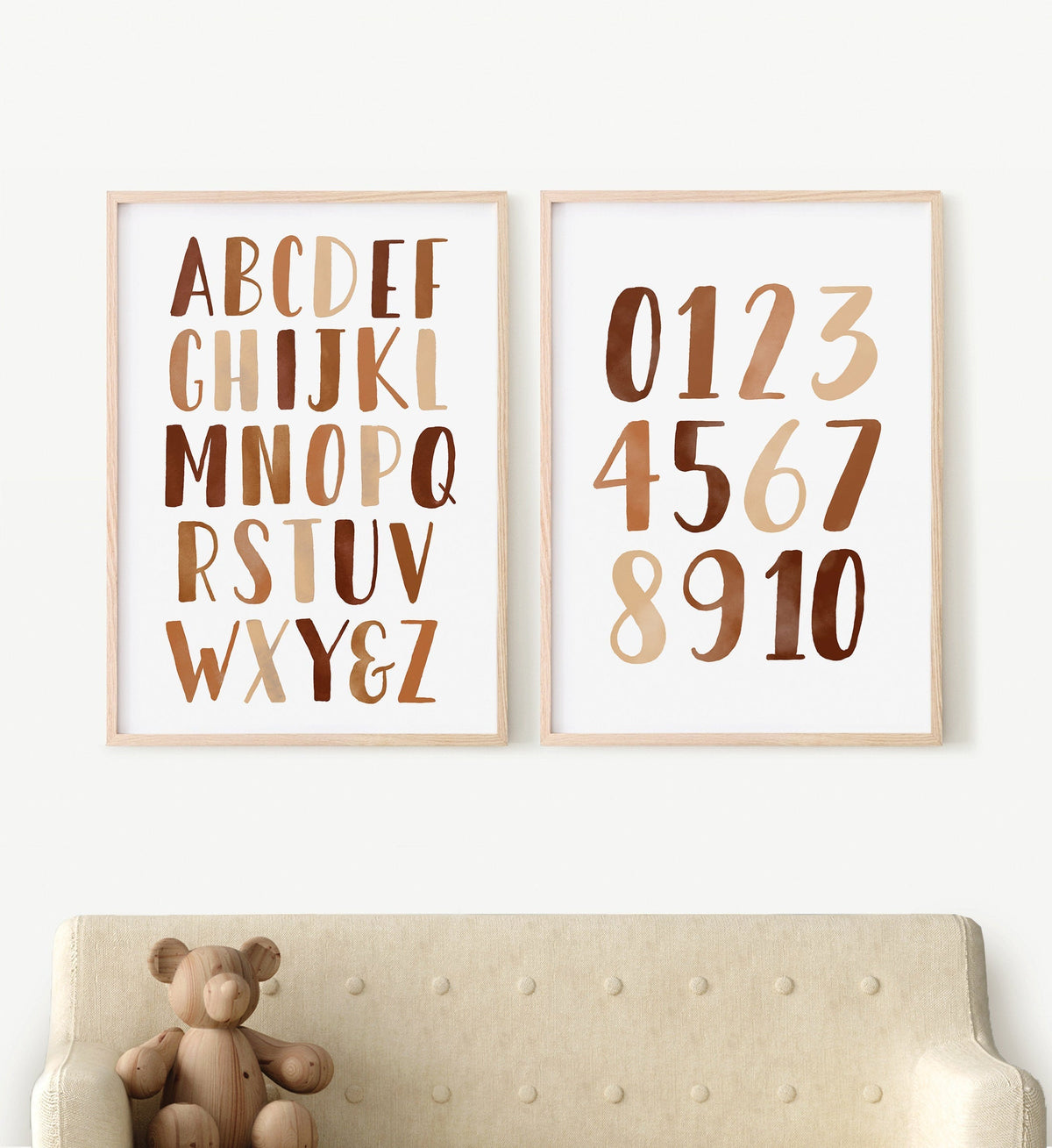 Alphabet and Numbers Set of 2 Prints - BOCP