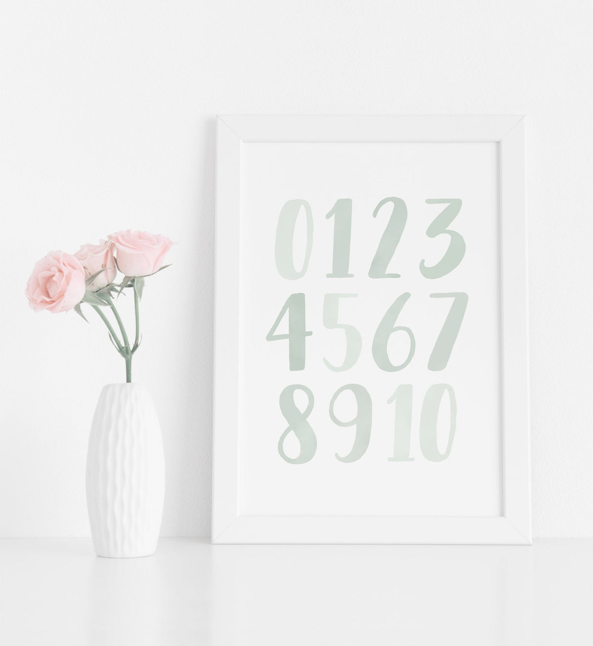 Alphabet and Numbers Set of 2 Prints - Mint