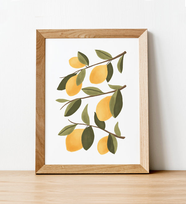 Lemon Botanical Print - Little Folk Printables