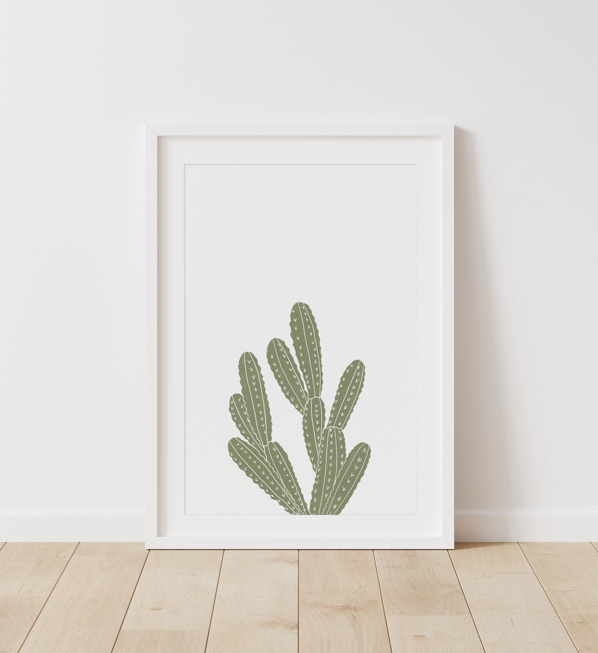 Minimal Cactus Set of 3 Prints - Green