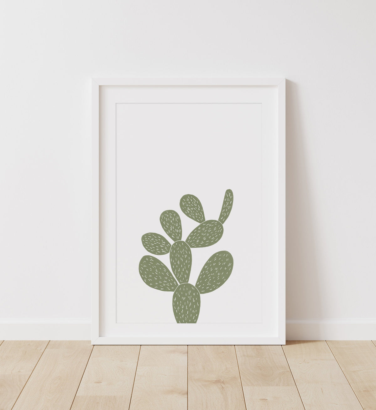 Minimal Cactus Set of 3 Prints - Green