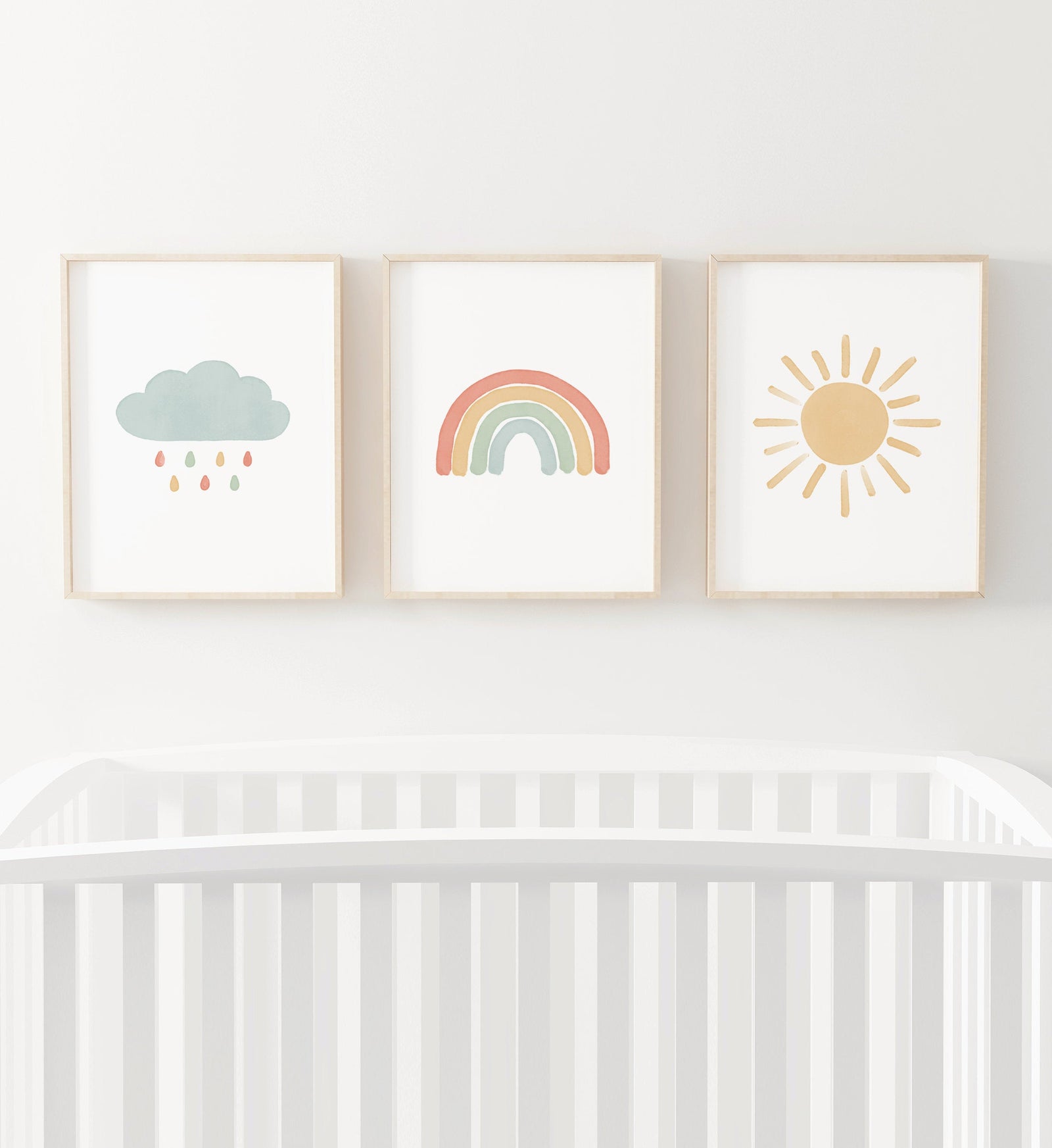 Rainbow, Cloud, and Sun Set of 3 Prints - RBCP