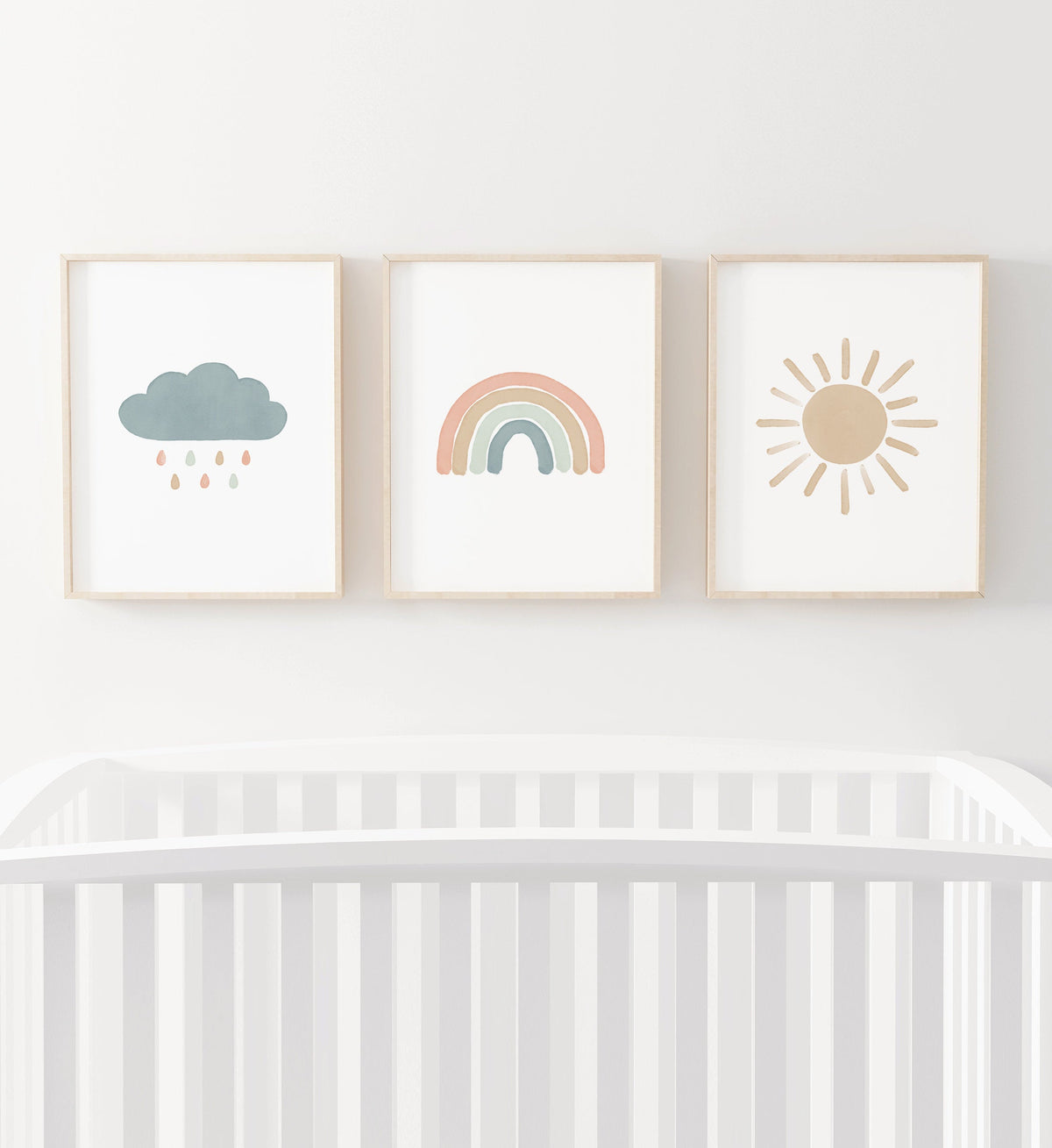 Rainbow, Cloud, and Sun Set of 3 Prints - MPCP