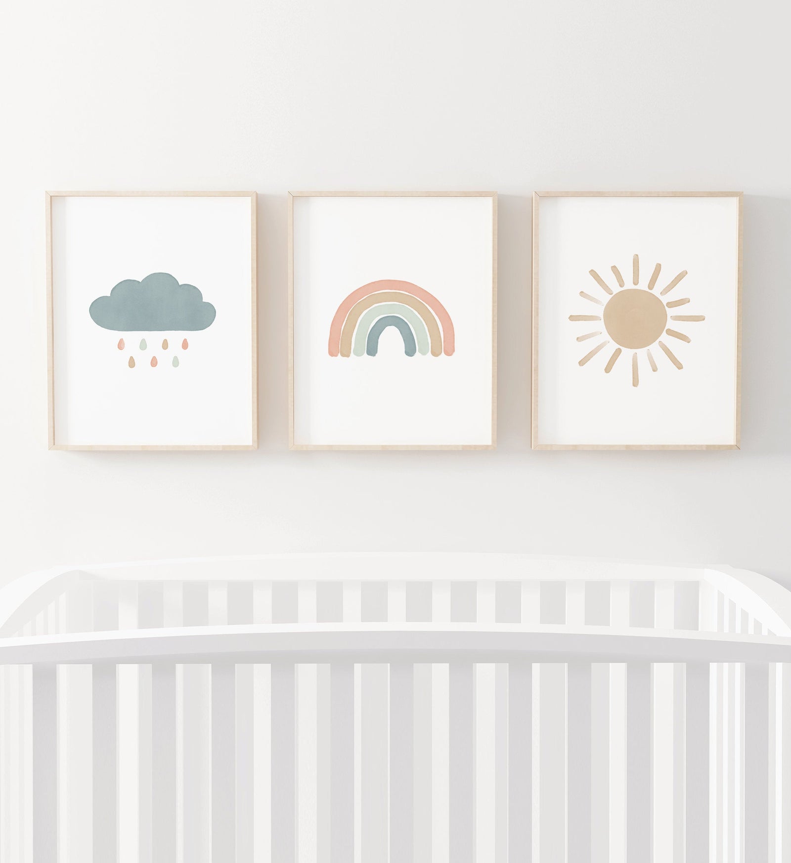 Rainbow, Cloud, and Sun Set of 3 Prints - MPCP