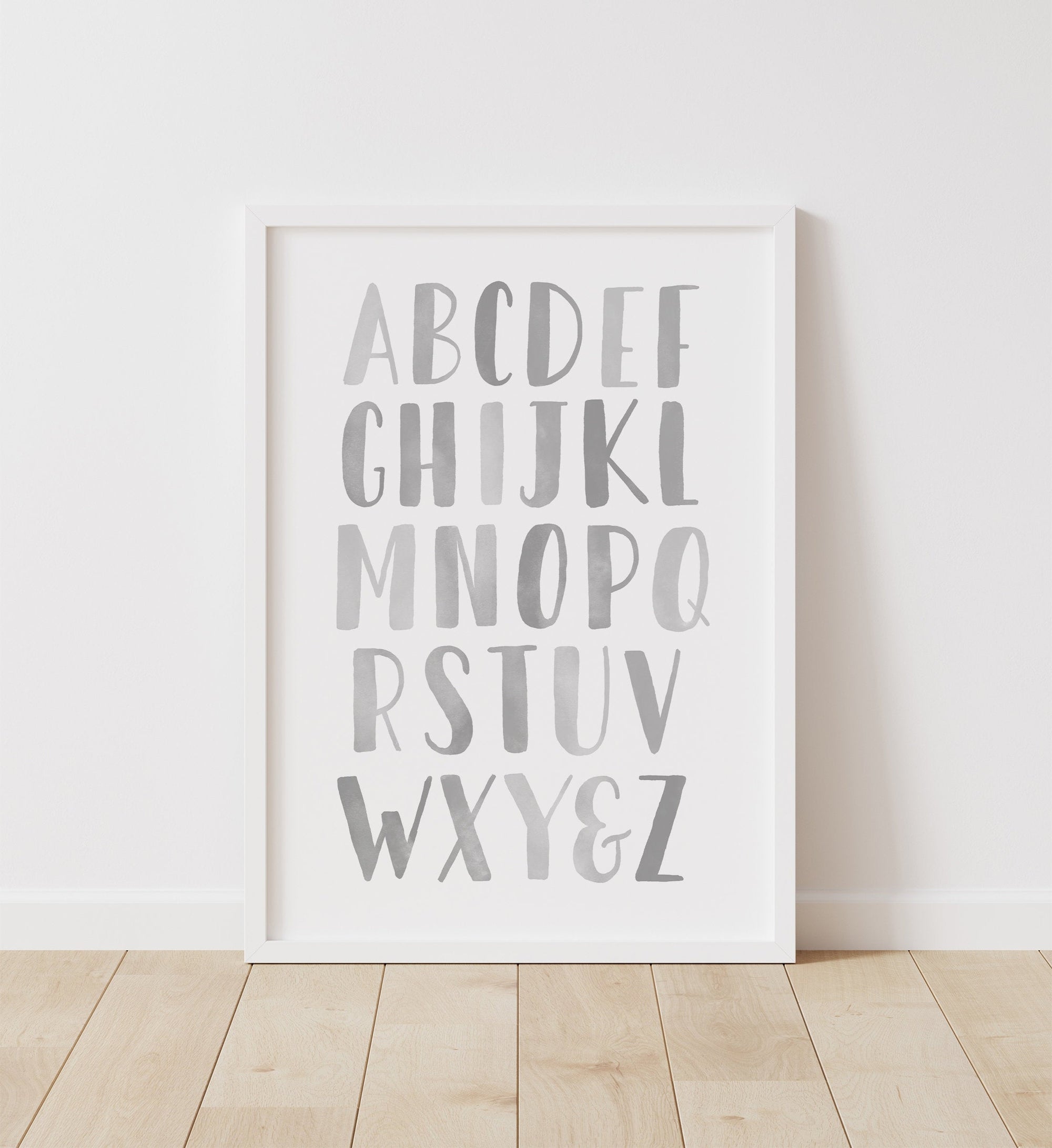 Alphabet Print - Gray