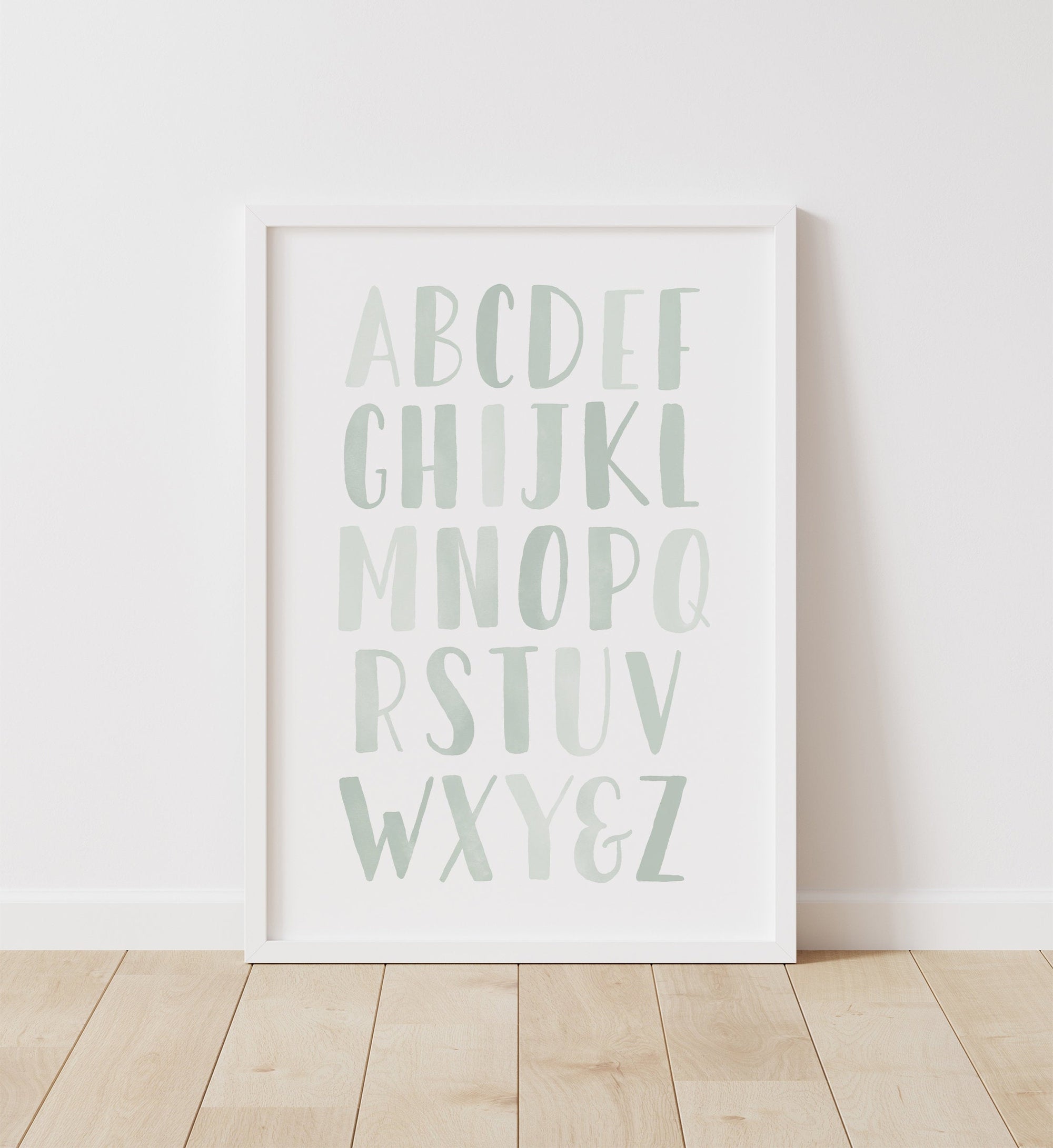 Alphabet Print - Mint