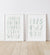 Alphabet and Numbers Set of 2 Prints - Mint