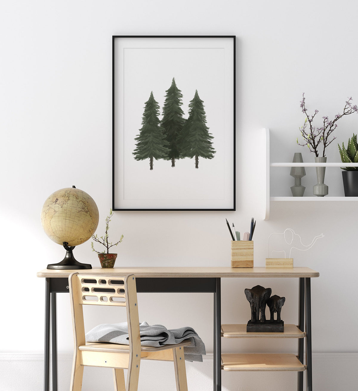 3 Pine Trees Print