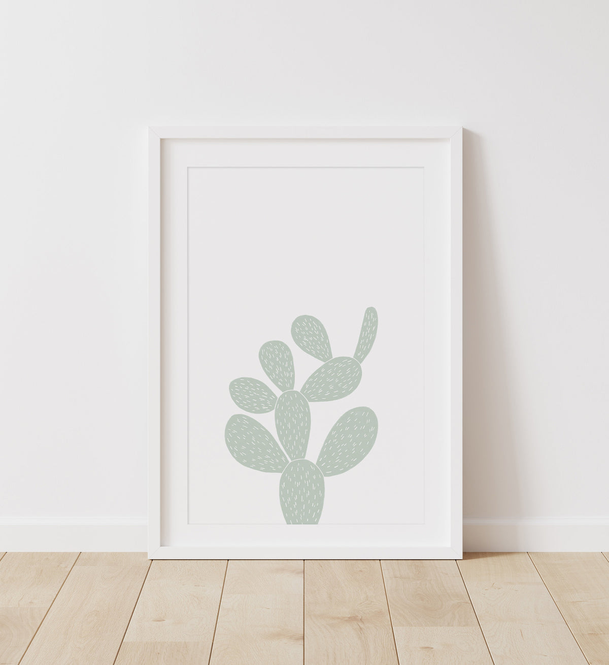 Minimal Cactus Set of 3 Prints - Mint