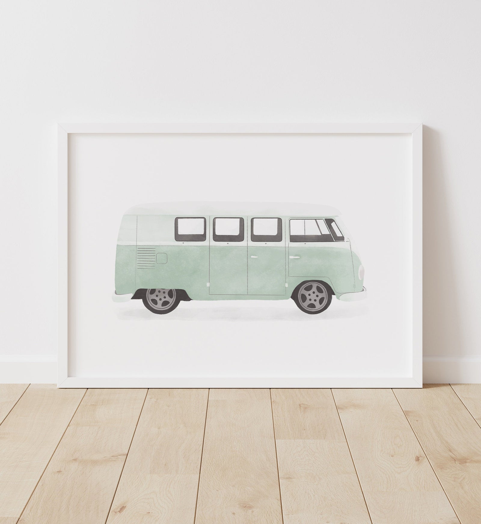 Retro Van Print - Mint
