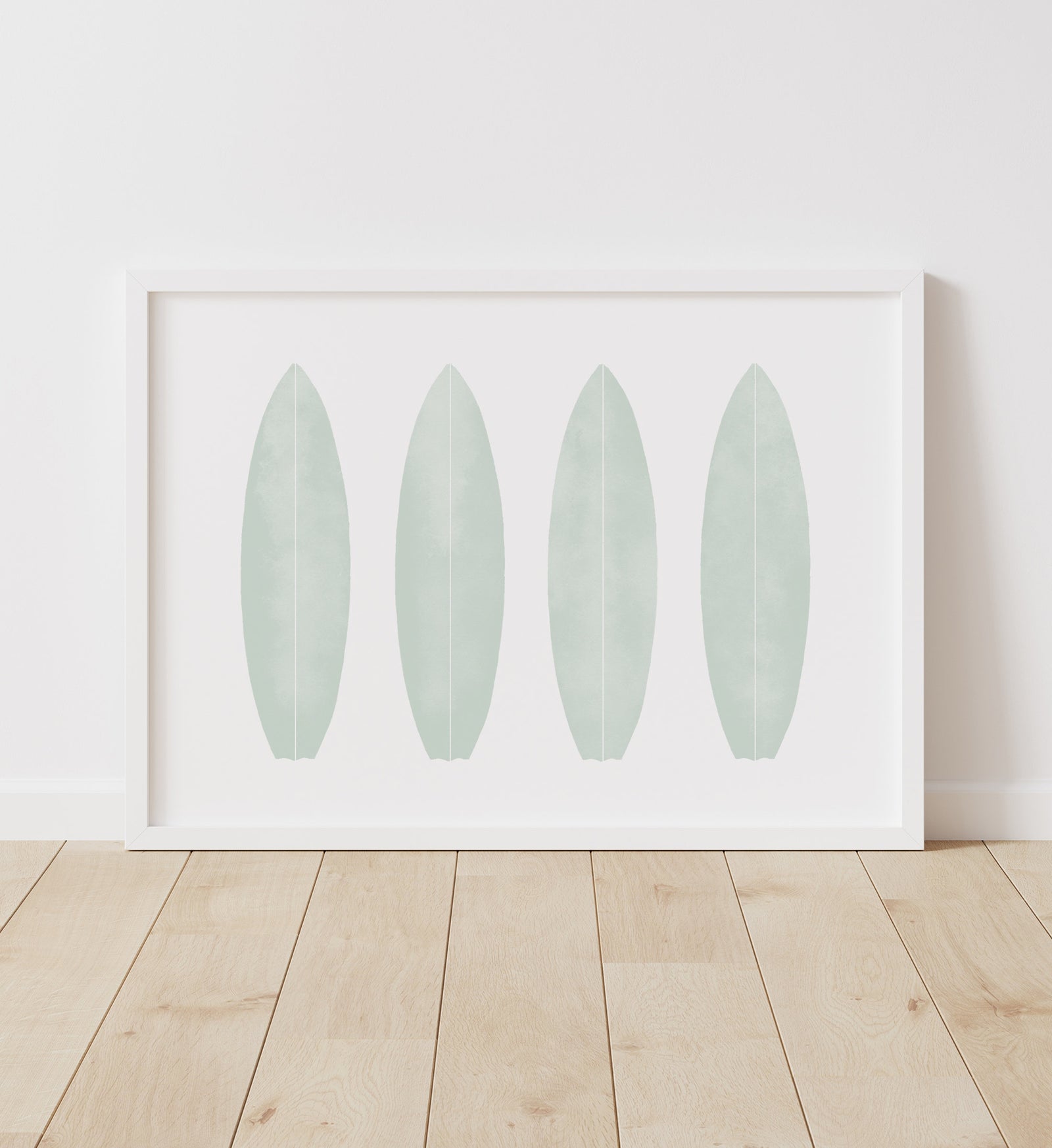 Surfboards Print - Mint