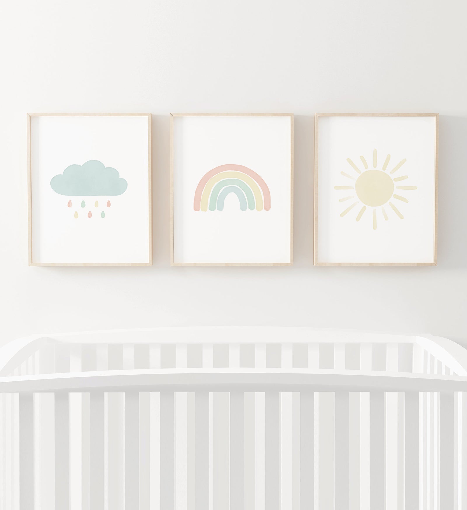 Rainbow, Cloud, and Sun Set of 3 Prints - LPCP
