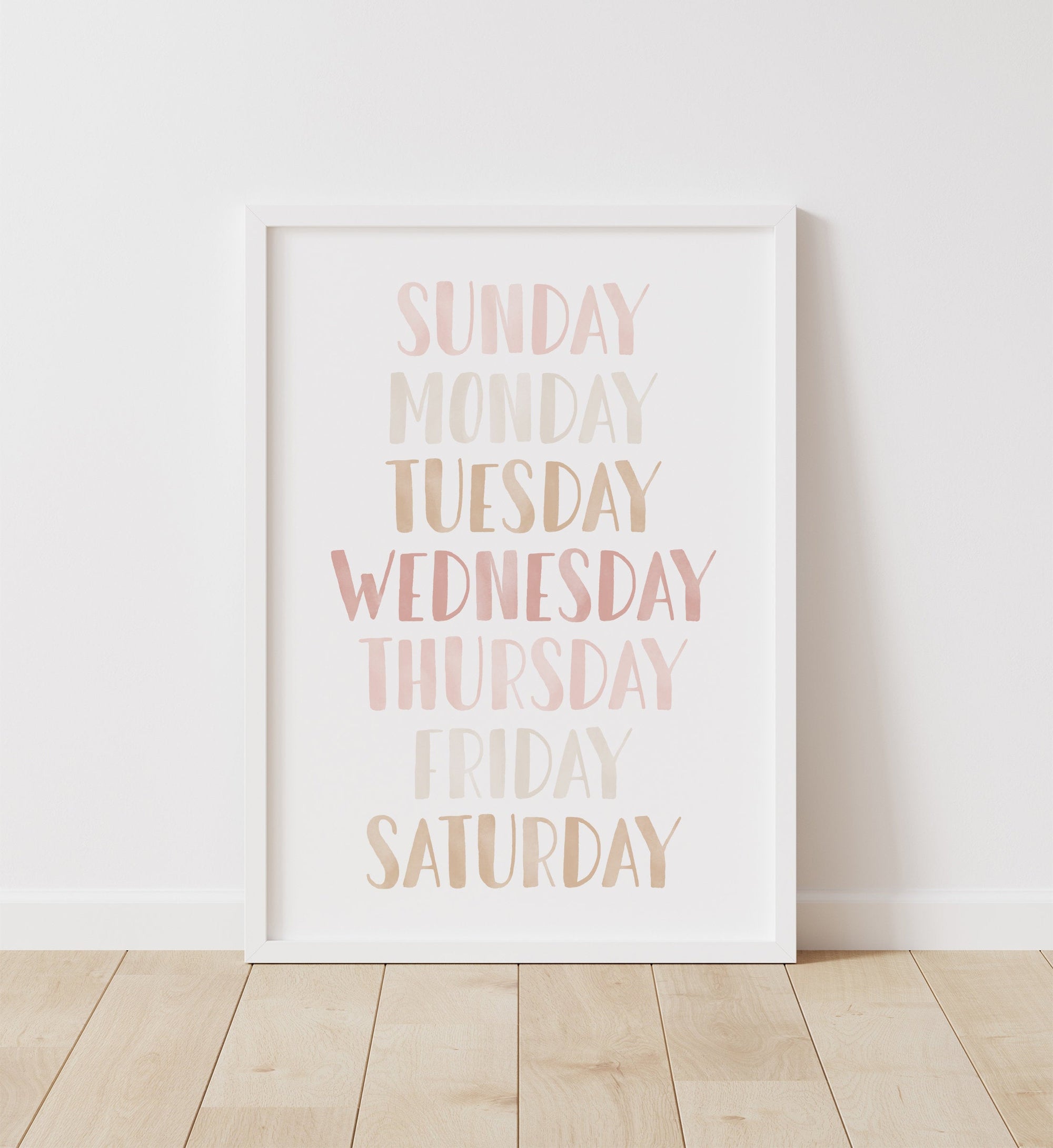 Days of the Week Print - PNCP