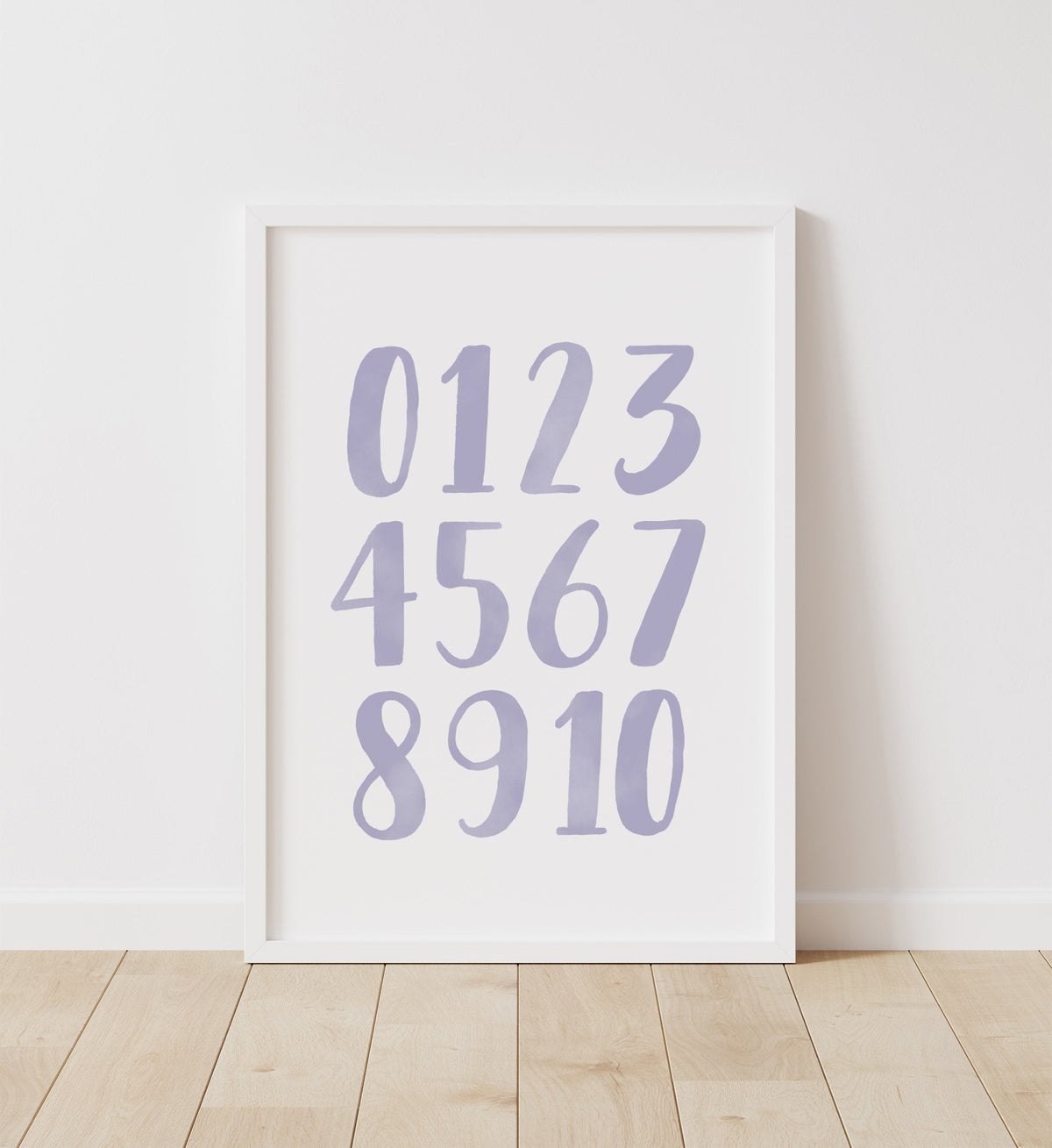 Alphabet and Numbers Set of 2 Prints - Purple