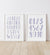 Alphabet and Numbers Set of 2 Prints - Purple