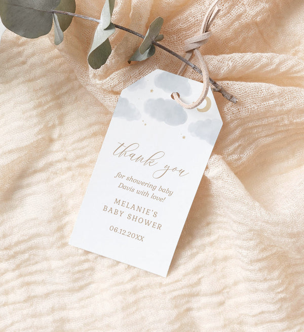 Editable Moon and Stars Baby Shower Favor Tag Template - Little Folk ...