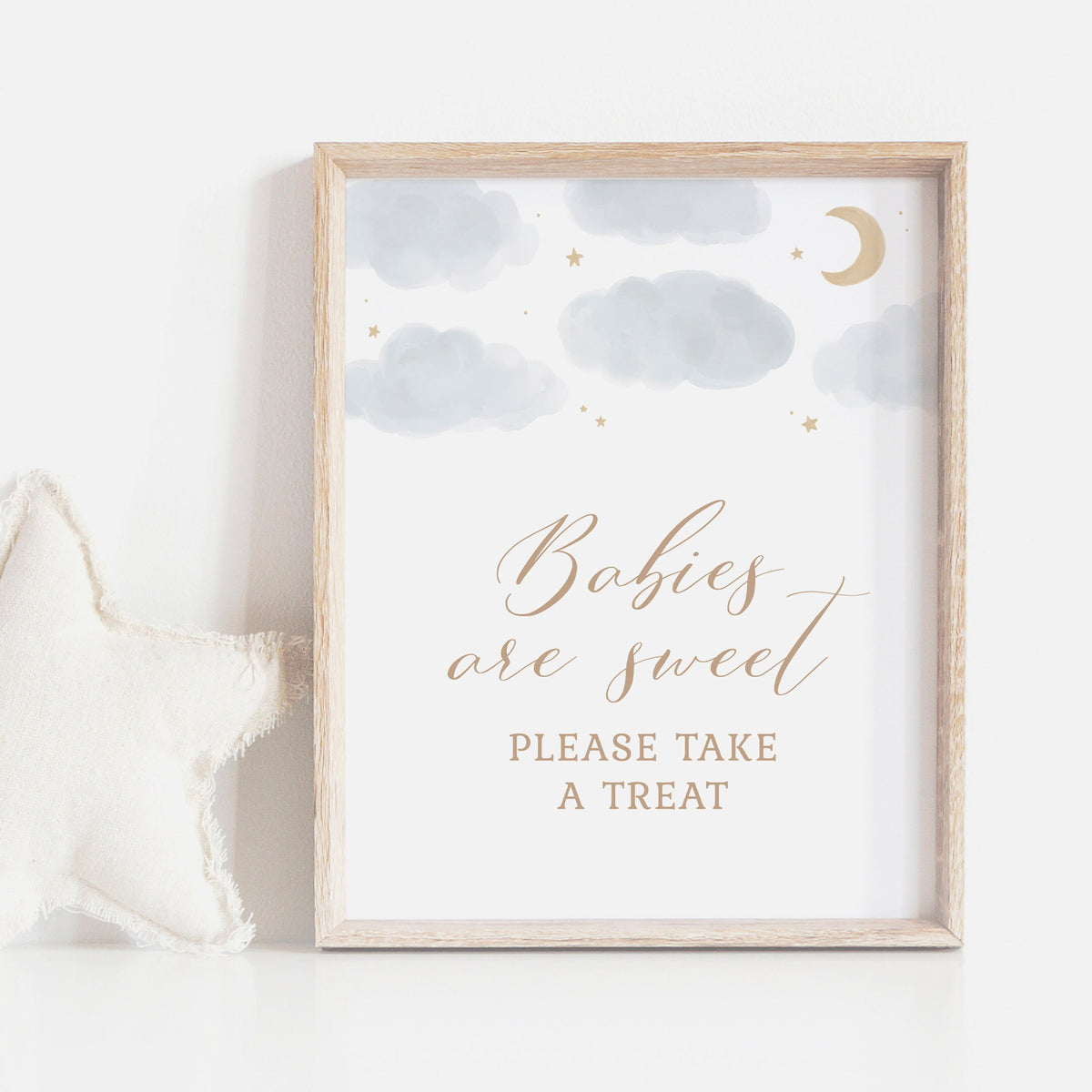 Babies are Sweet Take a Treat, Moon and Stars Baby Shower Dessert Table Sign, Printable Over the Moon Baby Shower Sign, DIGITAL DOWNLOAD