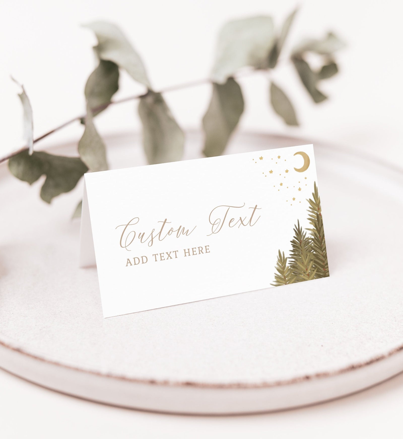 Editable Woodland Baby Shower Place Card Template, Printable Woodland Baby Shower Tent Card, DIGITAL DOWNLOAD