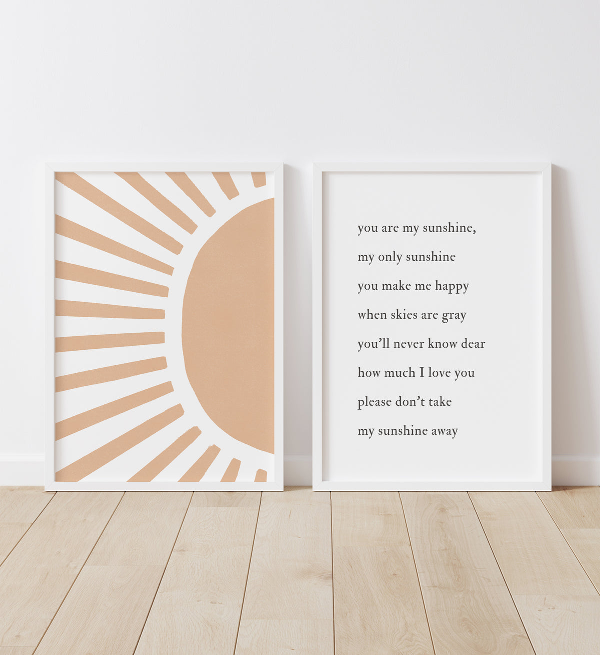You Are My Sunshine &amp; Boho Sun Set of 2 Prints
