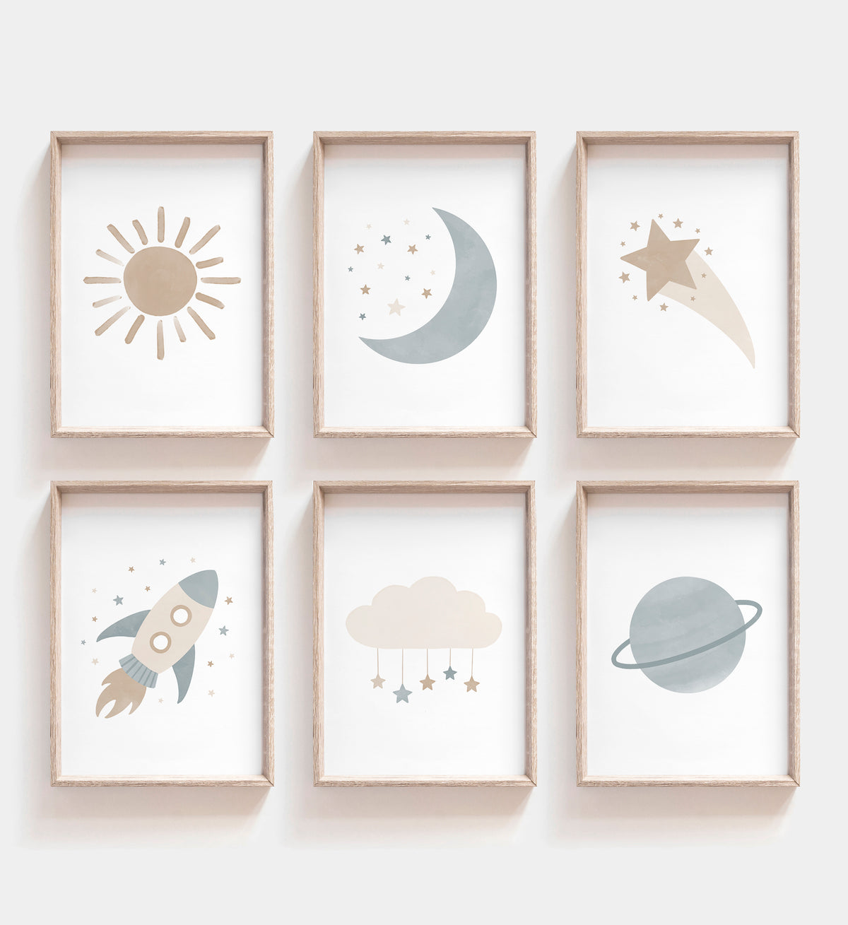 Outer Space Set of 6 Prints No. 1 - BNCP