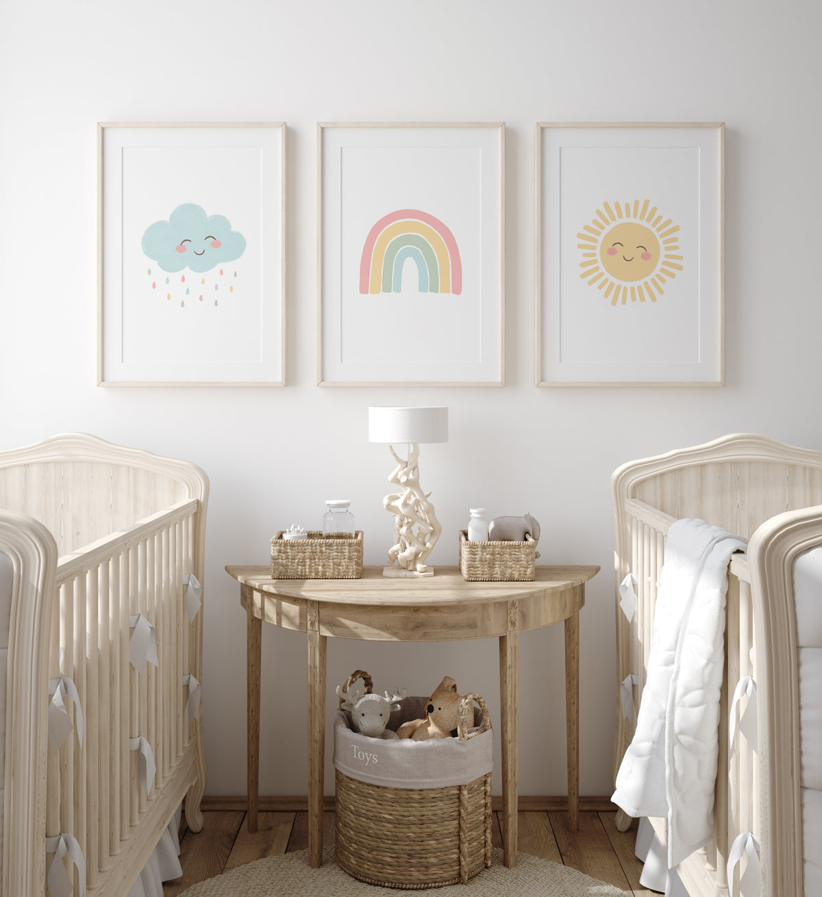 Happy Rainbow, Cloud, and Sun Set of 3 Prints - PACP