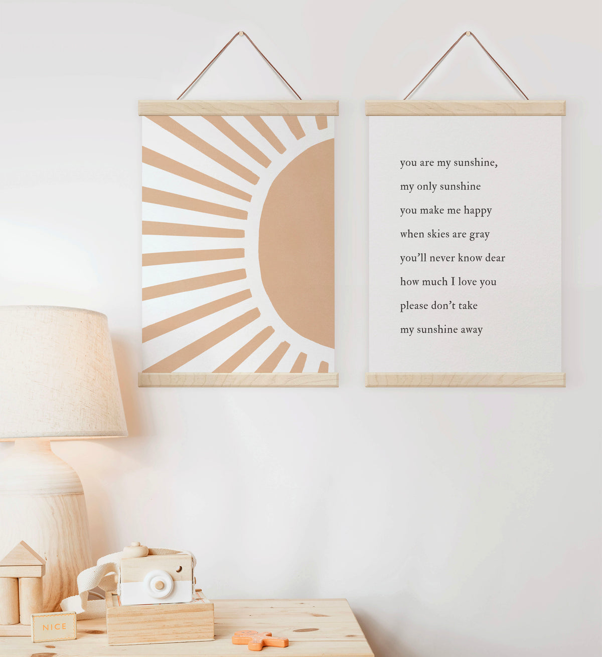You Are My Sunshine &amp; Boho Sun Set of 2 Prints