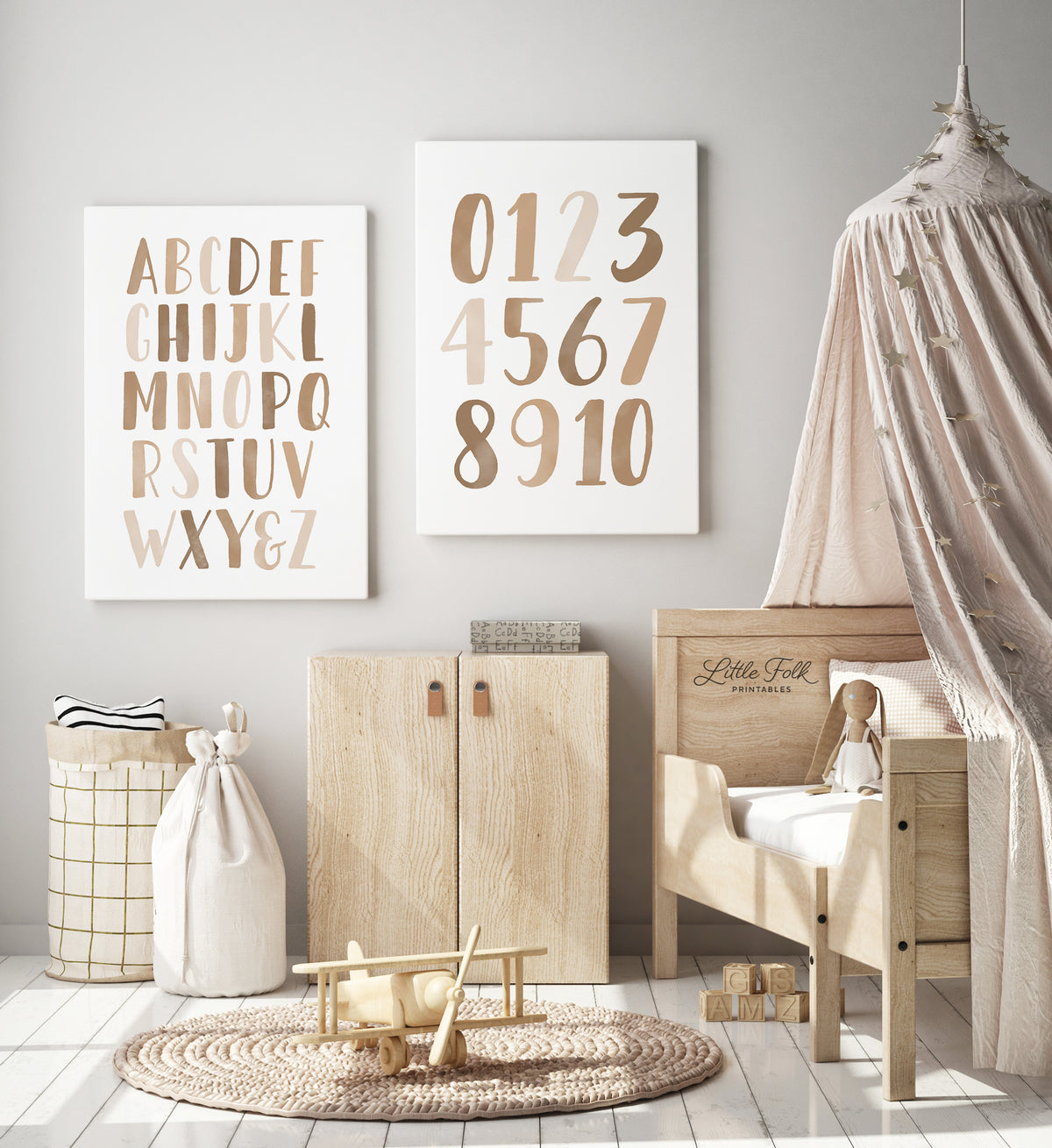 Alphabet and Numbers Set of 2 Prints - BRCP