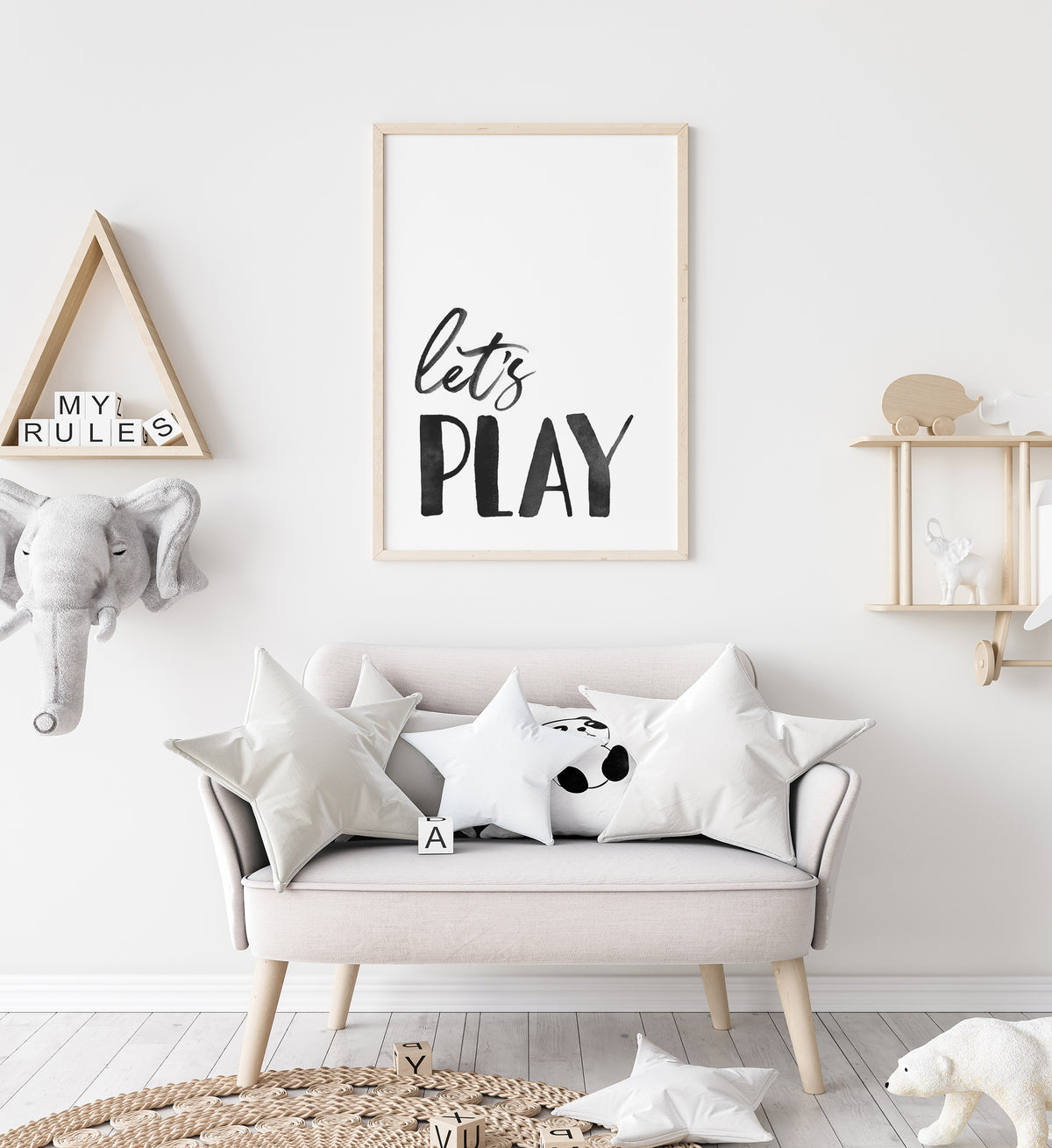Let&#39;s Play Print - Black