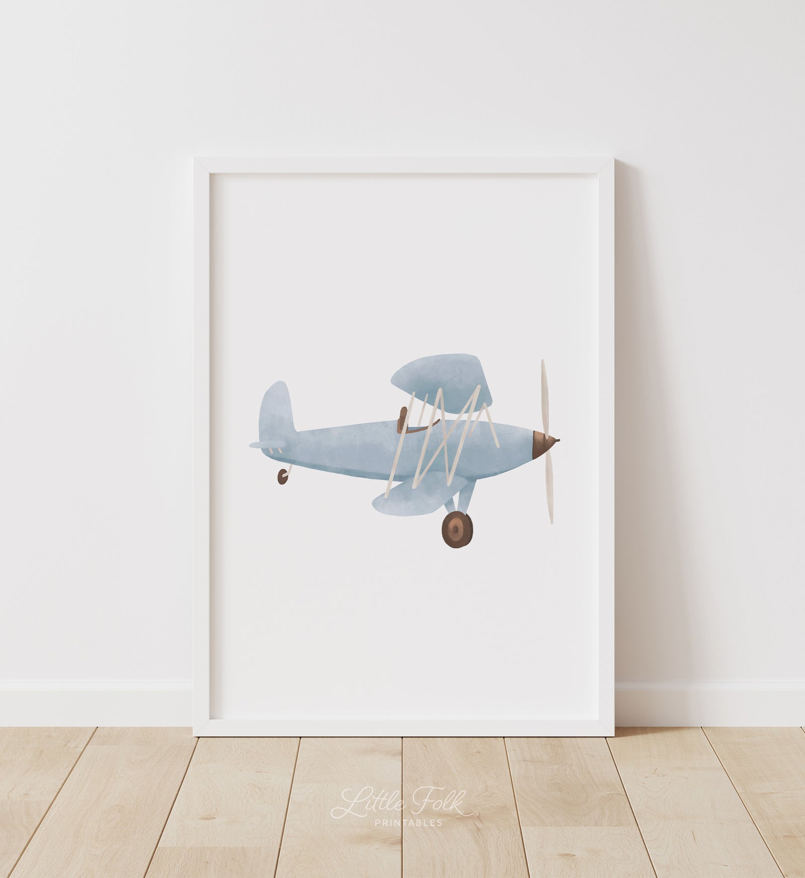 Vintage Biplane Print - Side View