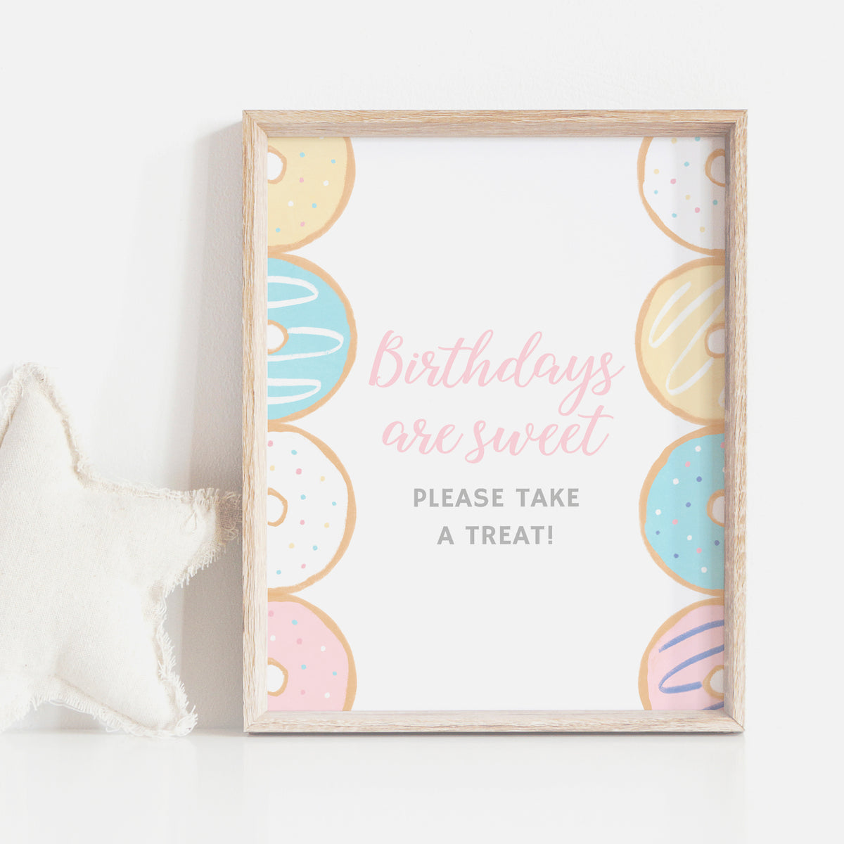 Donut Birthday Party Take a Treat Sign