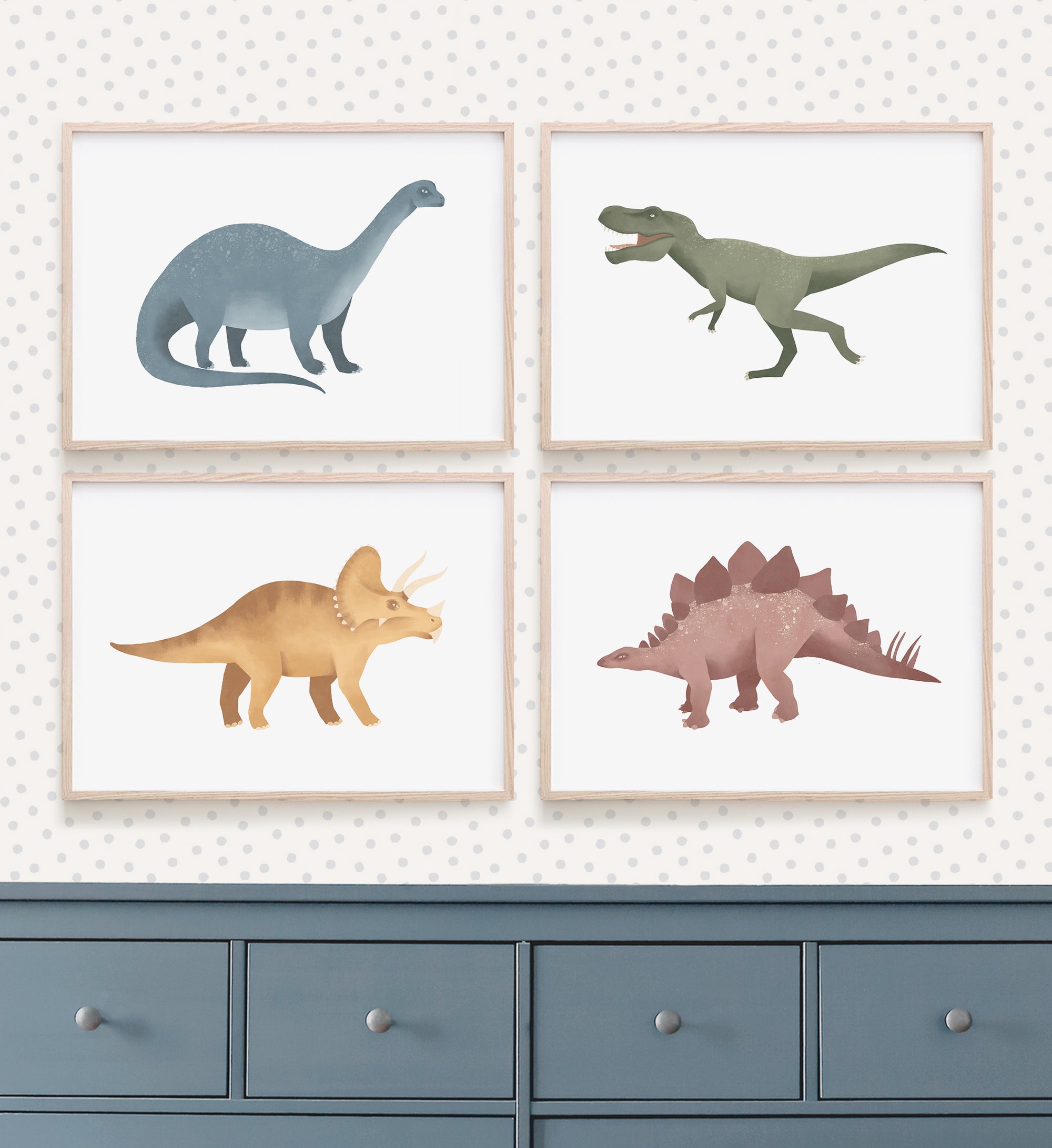 Dinosaurs Set of 4 Prints