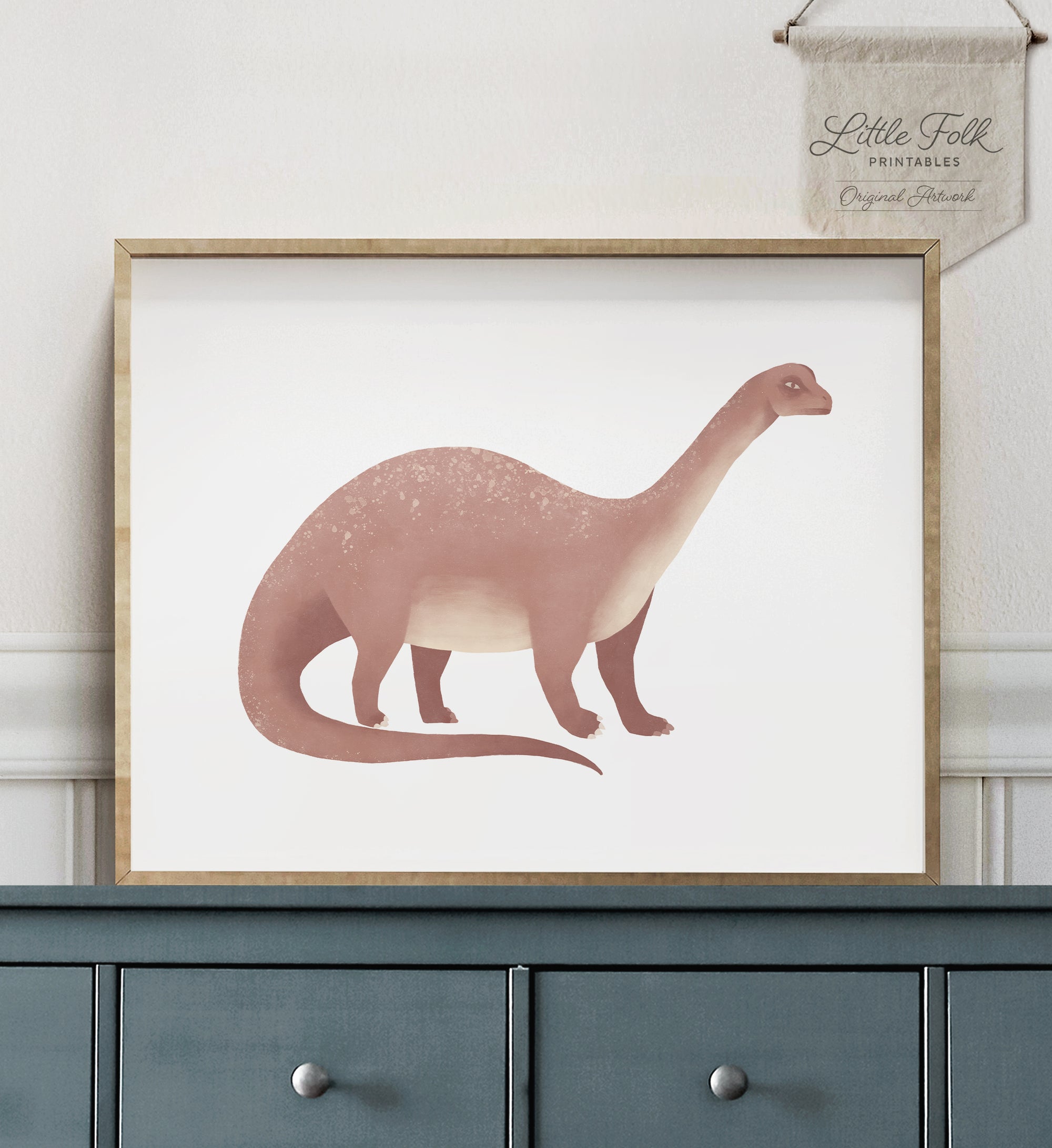 Brontosaurus Print - Red