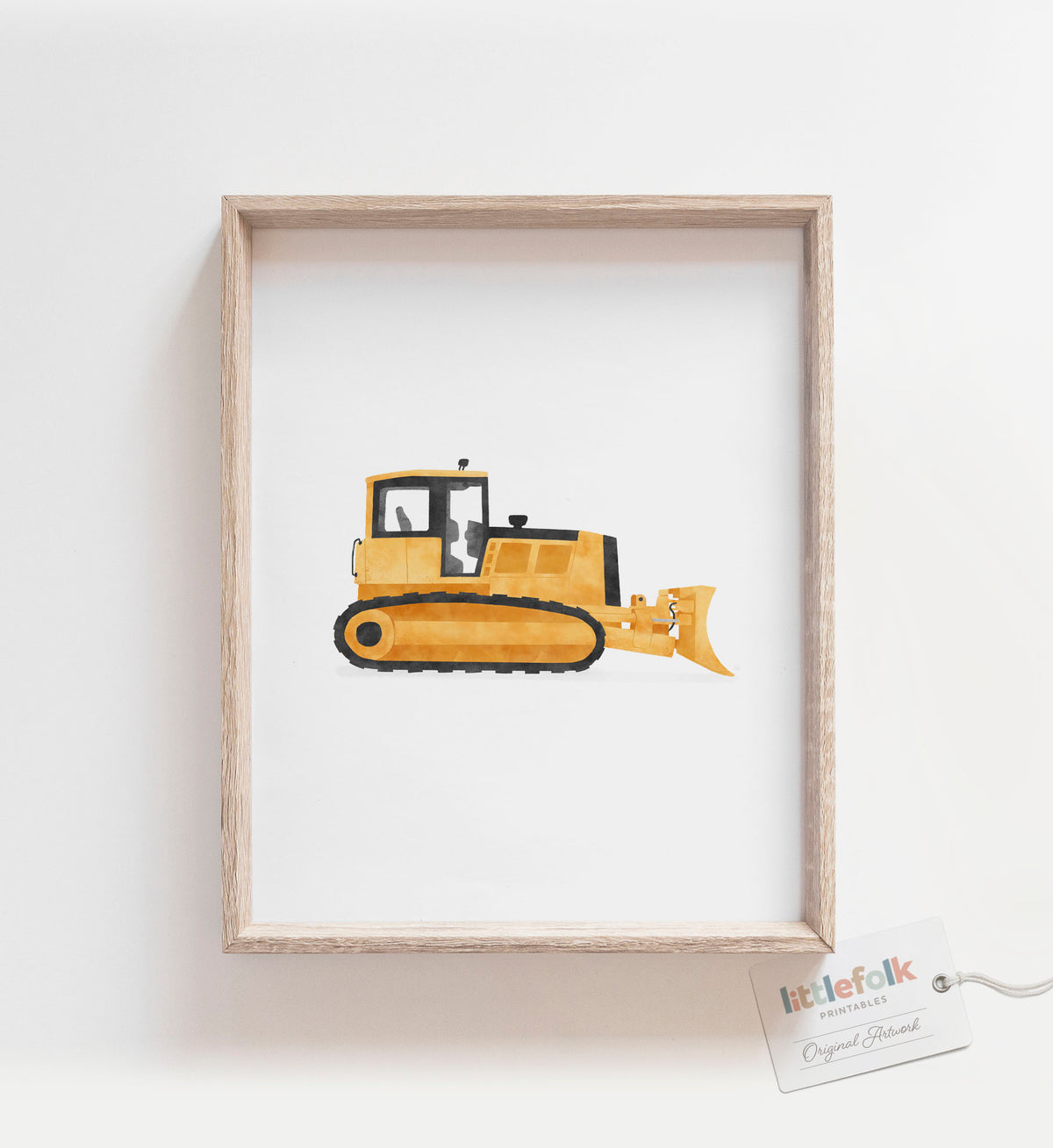 Bulldozer Print - Yellow