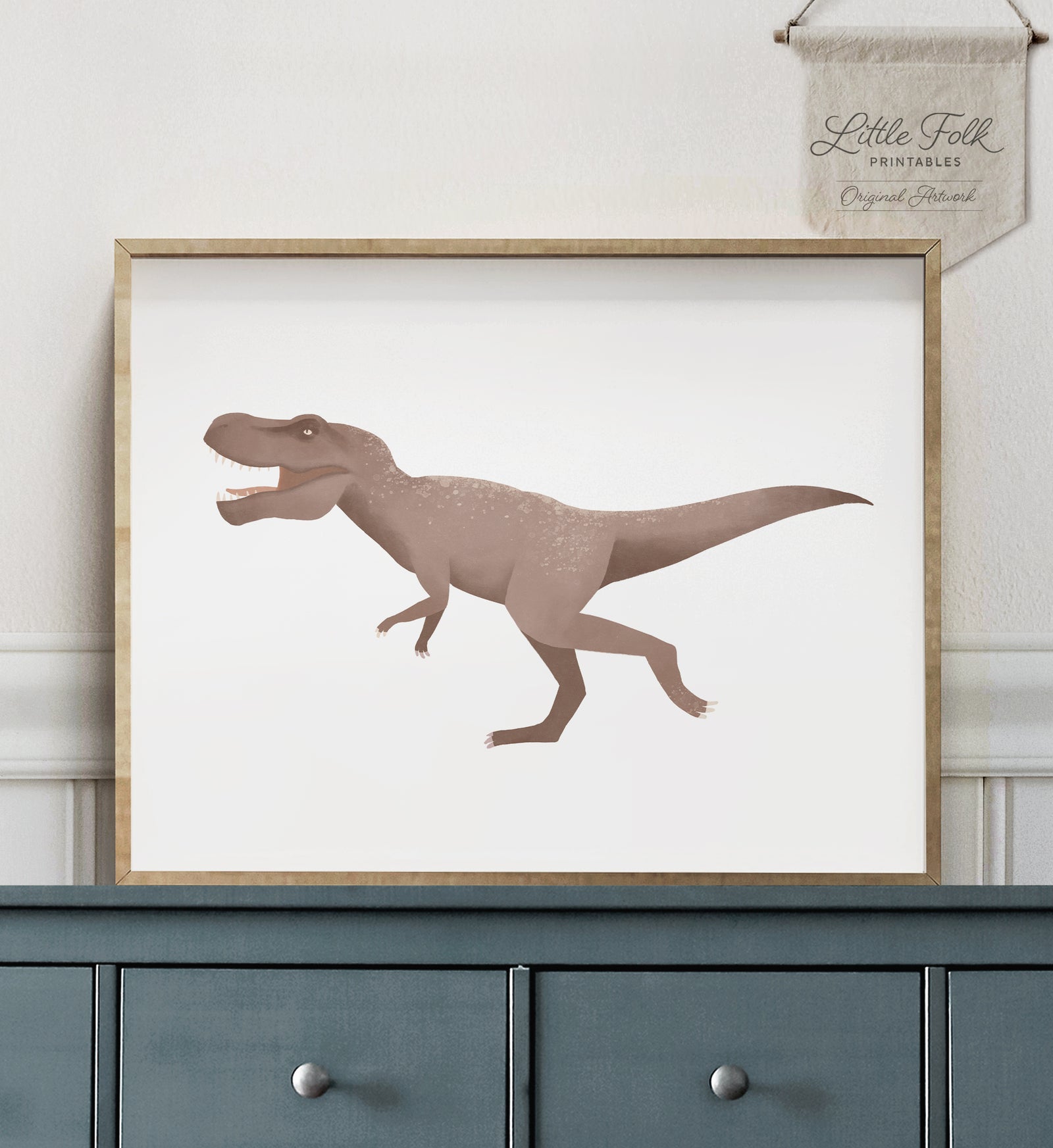 T-Rex Print - Brown