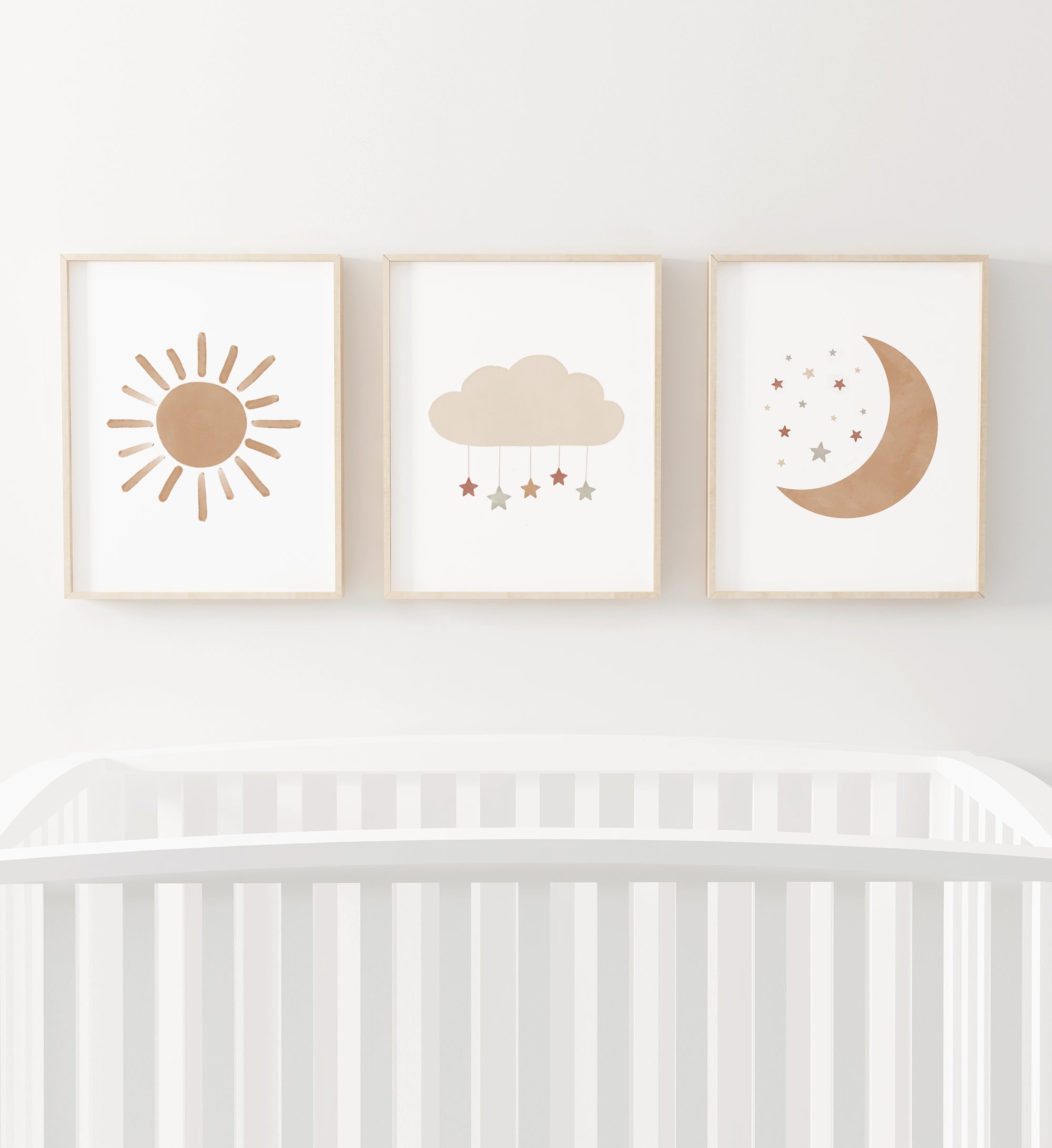 Sun, Cloud, and Moon Set of 3 Prints - TCCP