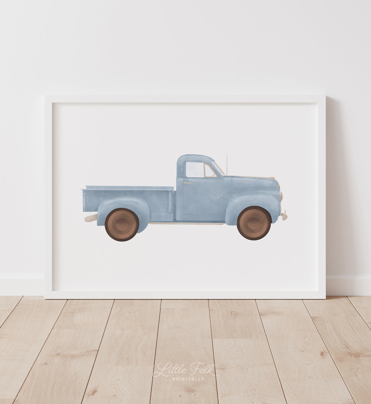 Vintage Truck Print - Blue
