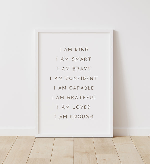 Affirmations Print - Little Folk Printables