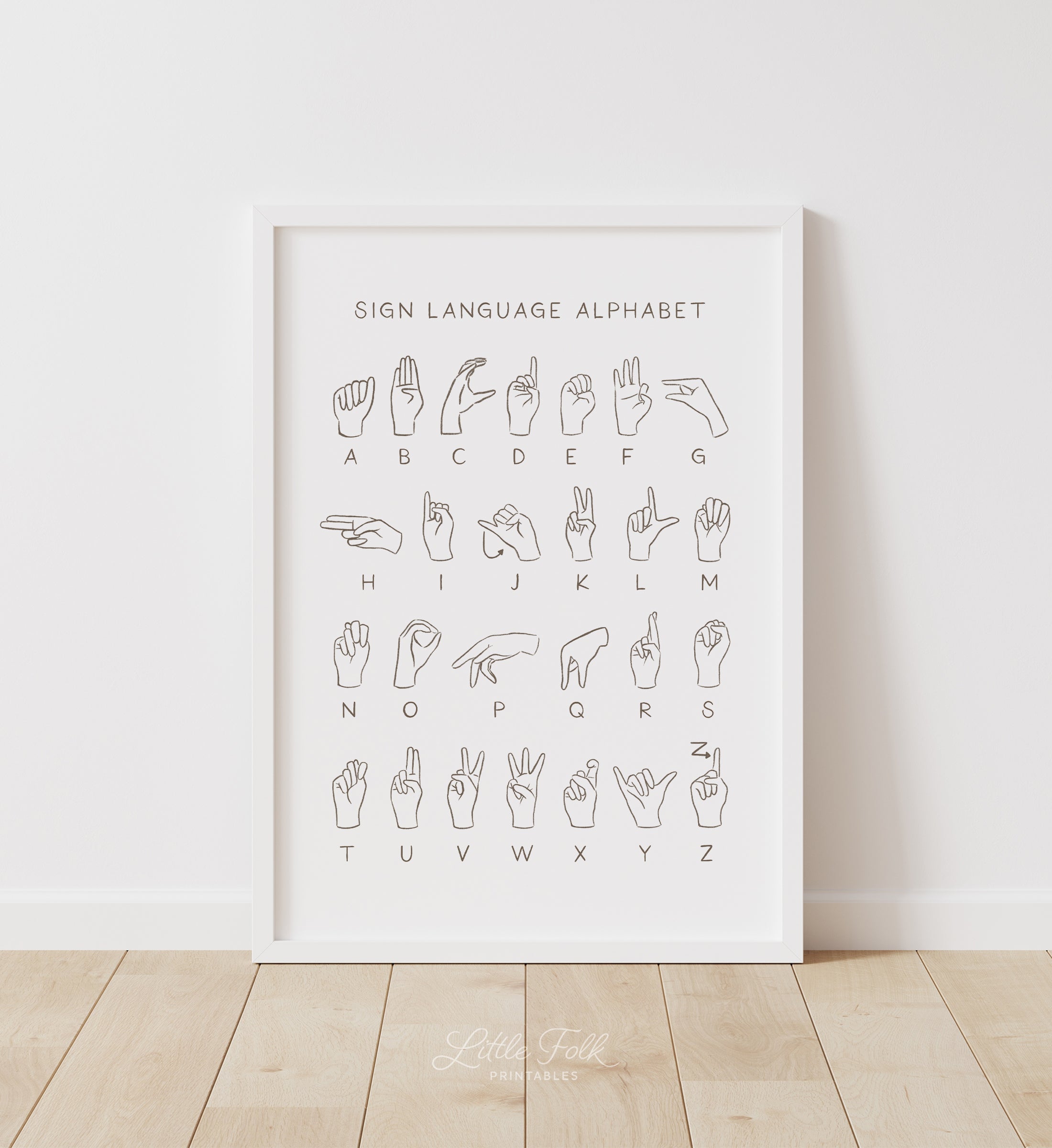Sign Language Alphabet Printable