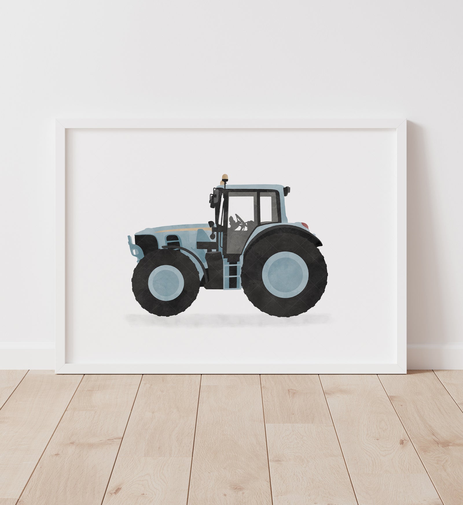 Tractor Horizontal Print - Light Blue