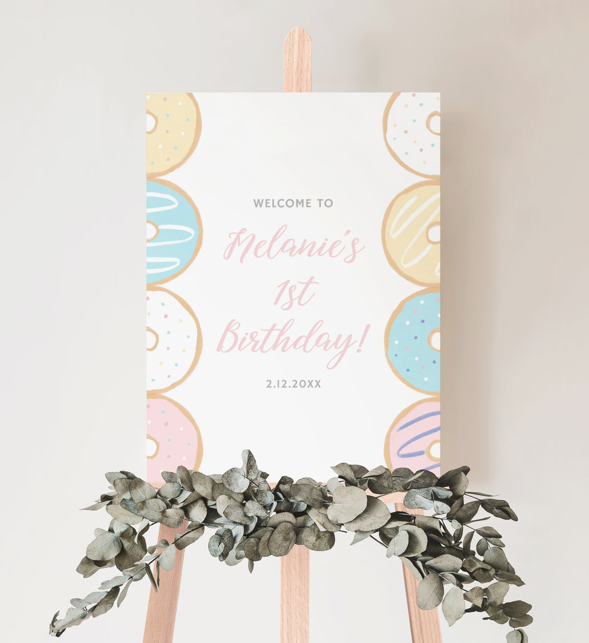 Donut Birthday Party Welcome Sign