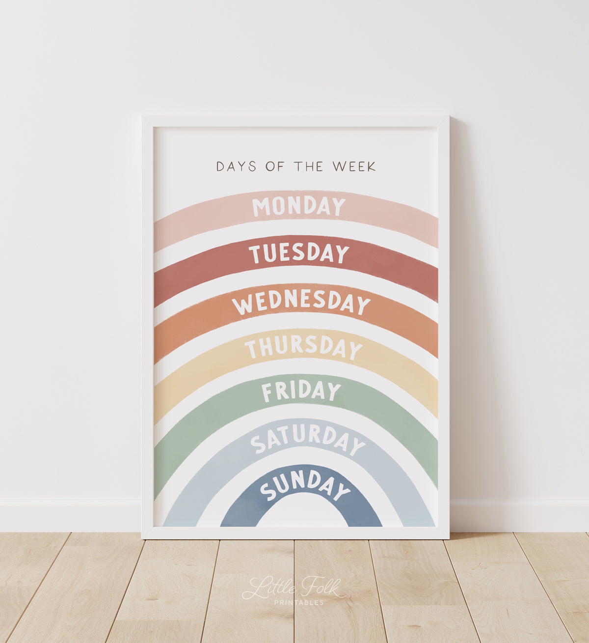 Rainbow Days of the Week Print - MRCP