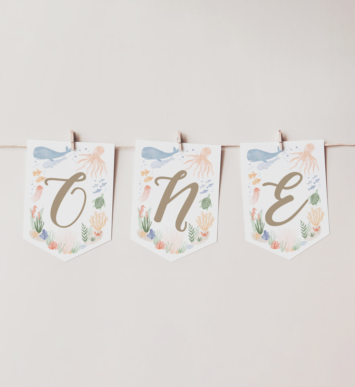 Under the Sea 1st Birthday Party High Chair Banner